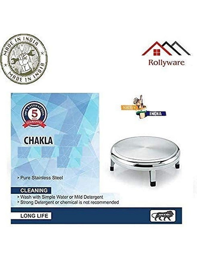 Rollyware 100% Stainless Steel Joint Less Design Polpat, Chakla 25% Less Effort Working The Dough, Upgrade Your Baking, Non-Stick & Zero Maintenance(Steel CHAKLA) - Image 2
