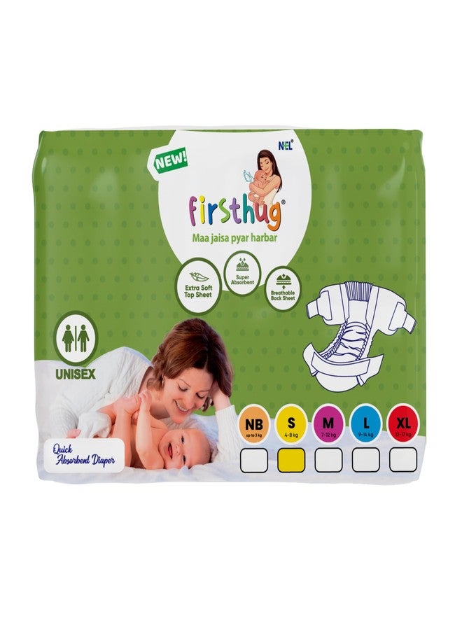 FIRSTHUG Baby Diaper Tape Style with Advanced Leak Protection | Quick Absorbent | Small | 6 to 8 Kg | 10 Count | Pack of 1 - Image 1