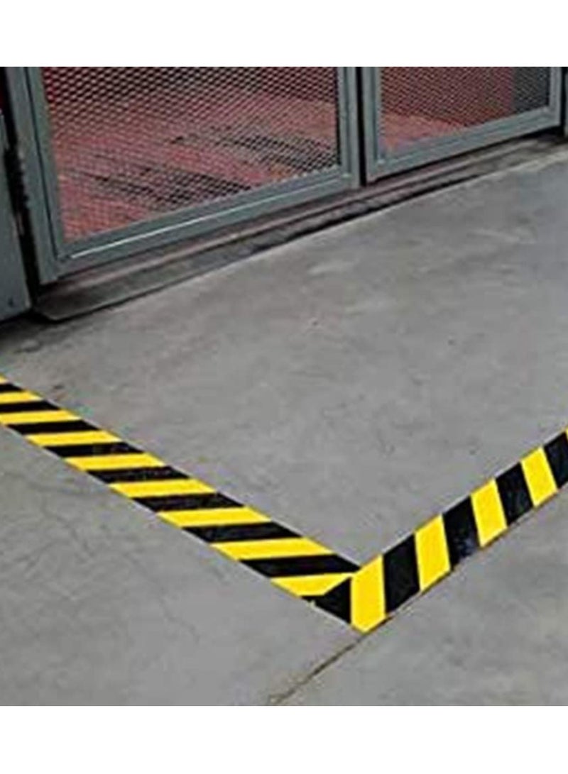 Vitacelli Warning Tape Self Adhesive Black & Yellow Hazard Warning Safety Stripe Tape Caution Barrier Sticky Tapes for Best Readability Maximum Visibility Designed for Danger/ Hazardous Areas (33M)  - Image 3