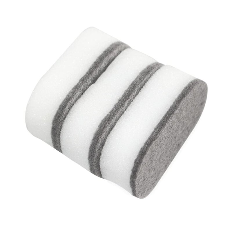 10pcs Double Sided Scouring Pads Strong Scrubbing Sponge For Kitchen Bathroom Grey Multix2pcs Mediumx2pcs - Image 5
