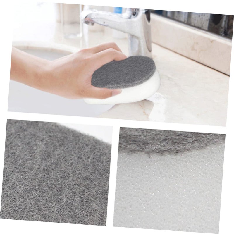 10pcs Double Sided Scouring Pads Strong Scrubbing Sponge For Kitchen Bathroom Grey Multix2pcs Mediumx2pcs - Image 3