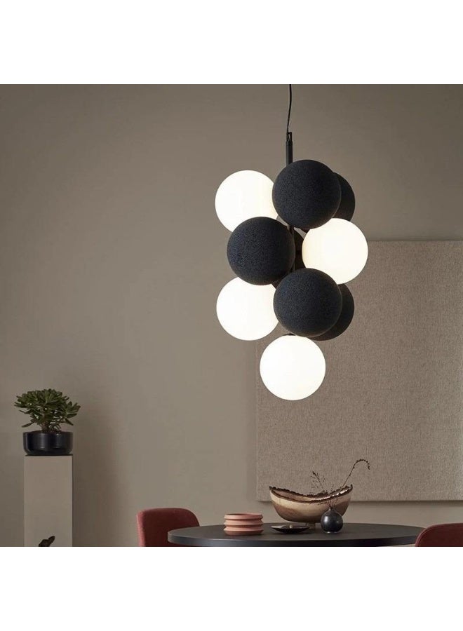 Hummer Modern black and white chandelier E14*4L - Image 1