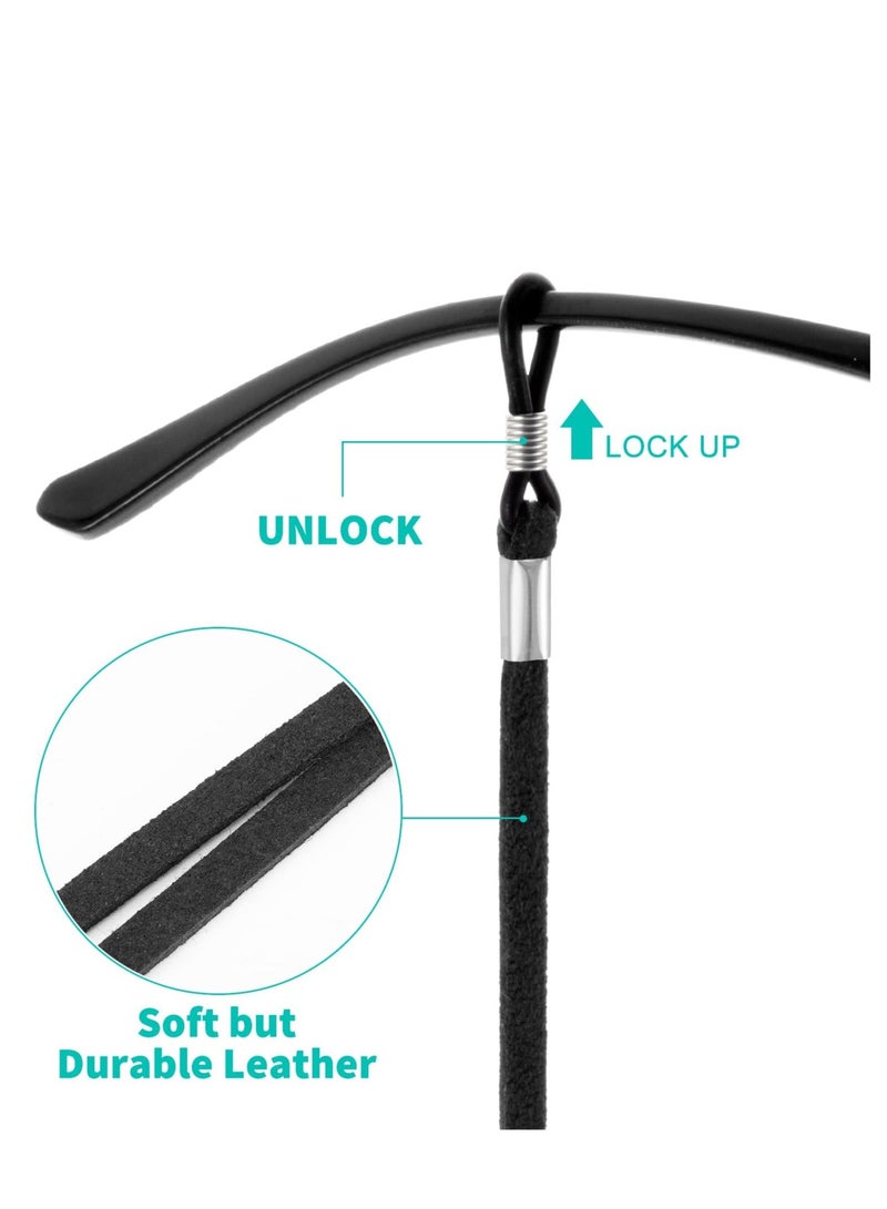 نظارات جلدية حزام قابل للتعديل حامل النظارات المضادة للانزلاق نظارات سلسلة حبل الرياضة نوع النظارات الشمسية حامل حامل حزام للرجال والنساء والأطفال