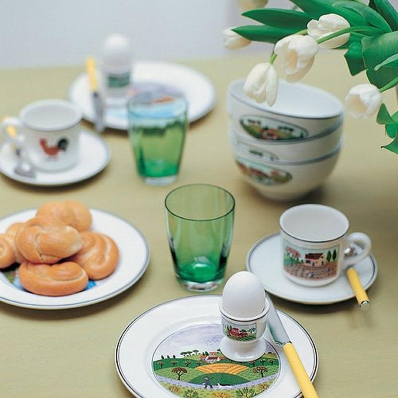 Villeroy & Boch Villeroy  Boch Design Naif Salad Plate 4Old Village Square 825 in Premium Porcelain WhiteColorful  - Image 4