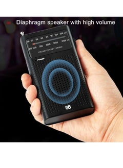 Generic Portable Radio AM FM, Portable And Compact Transistor Radio With Loud Speaker, Battery Powered Telescopic Antenna Radio Player, Portable Radio For Indoor, Outdoor And Emergency Use, (Black)  - Image 3