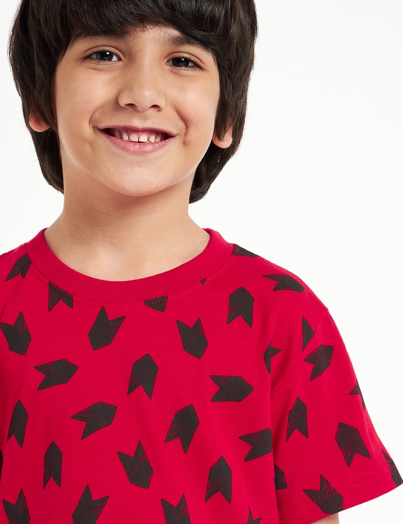 T2F Boy's Cotton Printed Regular Fit T-Shirt(Pack of 5) - Image 4