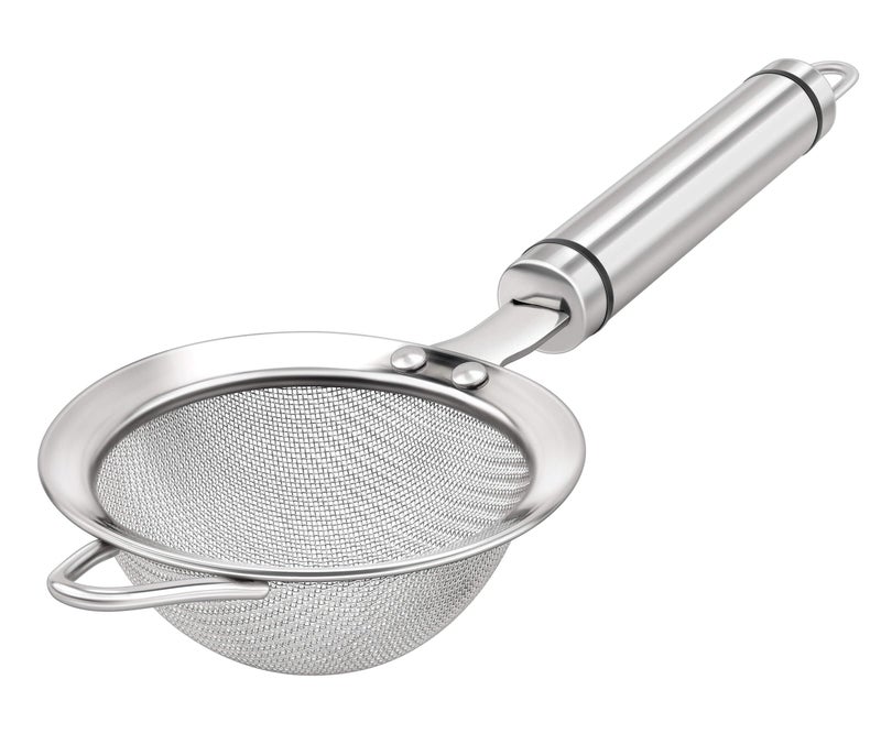 AOWOTO 335inch 304 Stainless Steel Fine Mesh Strainers for Kitchen ColanderSkimmer with Handle Metal Sieve Sifters for Food Rice Oil Noodles Fruits Vegetable Tea Strainer