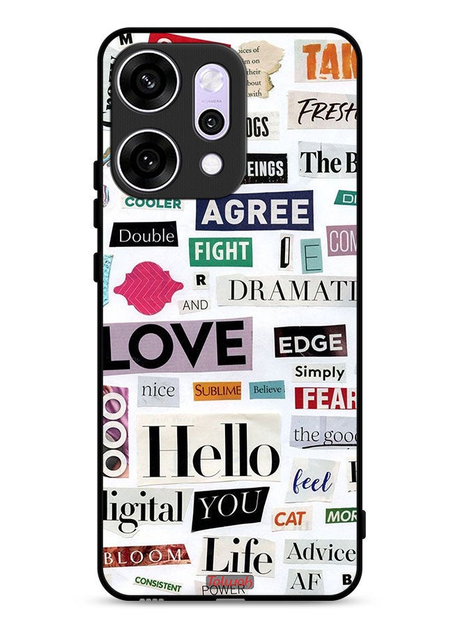 Tolwak Oppo Reno14 Protective Case Cover Short Quotes Stickers - Image 1