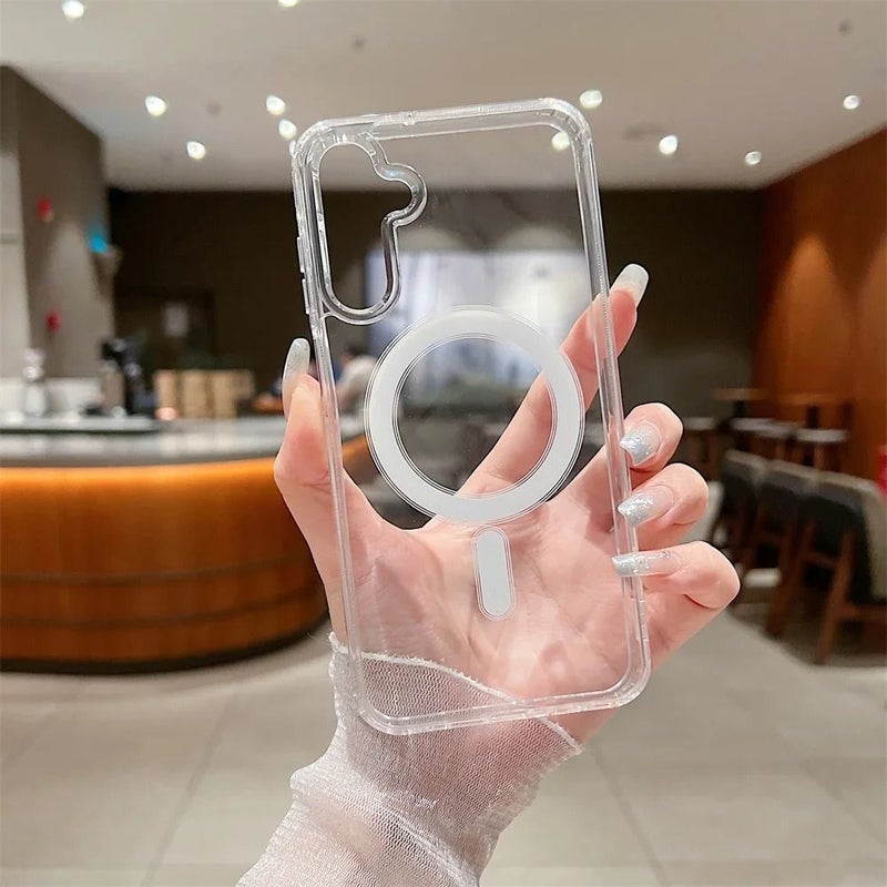 حافظة هاتف للشحن اللاسلكي متوافقة مع Galaxy S21 FE، غطاء واقٍ شفاف ناعم للظهر - Image 2