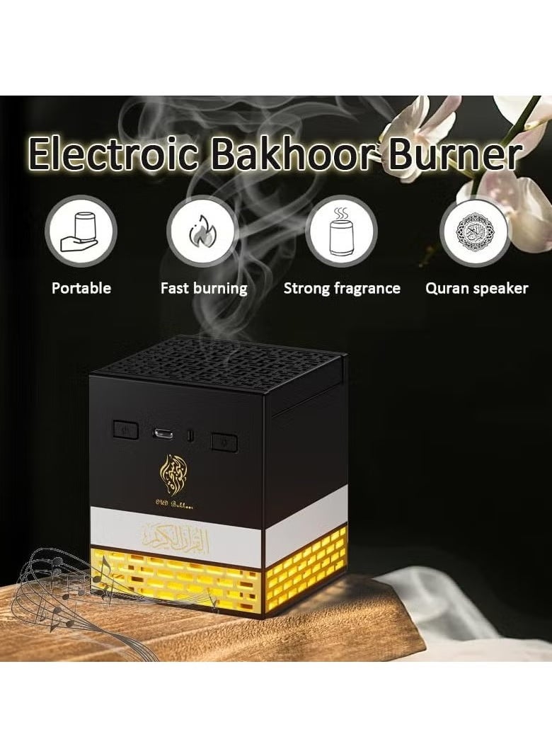 JAJEEK SQ178 Quran Speaker with Bakhoor, LED Lights, 18 Reciters, 15 Translations & Quran Chapters – Multi-functional Speaker for Spiritual and Relaxation Needs  - Image 2
