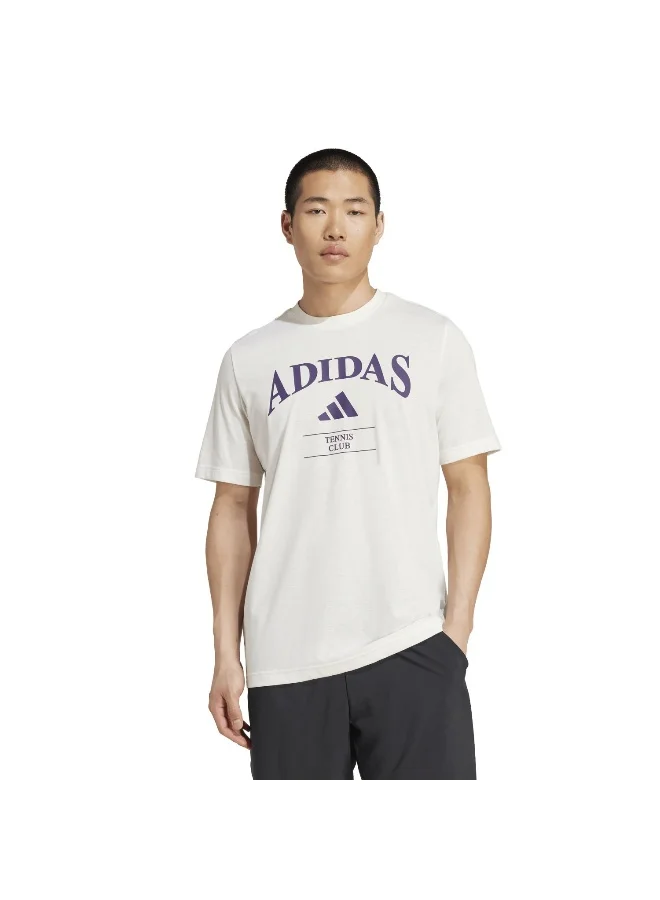 adidas Hrtg Tns G T Beige Tennis T-Shirts For Men XS