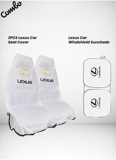 LEXUS LEXUS Combo 2-Piece Seat Cover & LEXUS Car Sunshade Ultimate Protection for Your Vehicle  - Image 1