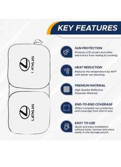 LEXUS LEXUS Combo 2-Piece Seat Cover & LEXUS Car Sunshade Ultimate Protection for Your Vehicle  - Image 4