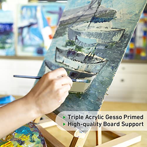 GOTIDEAL Canvas for Painting -18 Pack, Multi Pack 4x4, 5x7, 8x10, 9x12,11x14 Canvas Boards for Painting, Primed White Blank Artist Canvas Variety Pack for Acrylic, Oil Paint, Watercolor, Gouache - Image 5
