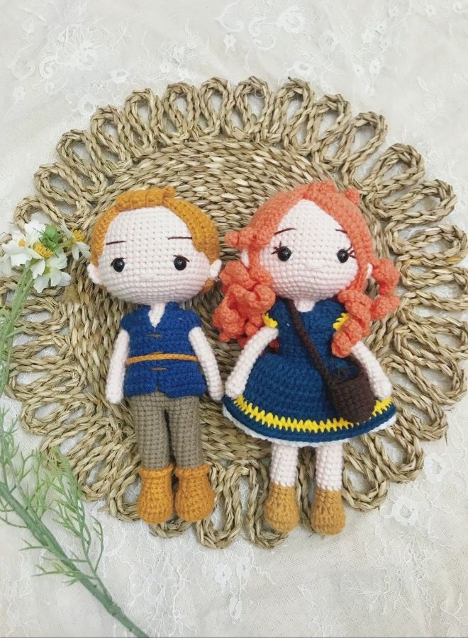 Fatio Handmade Crochet Prince Doll – 23cm Soft Plush Toy - Image 3