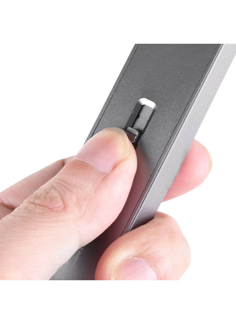 SilverStone SilverStone Technology M2 SATA SSD to USB 31 Gen 2 Enclosure with Retractable Aluminum USB TypeA Housing in Charcoal Gray MS09C  - Image 5