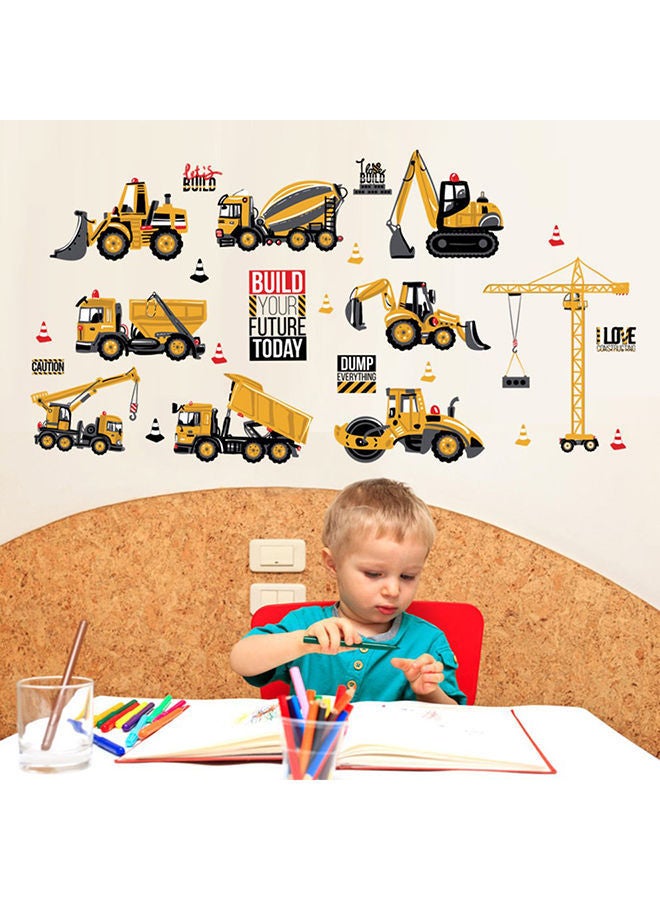 نيبمينينت ملصق جداري على شكل شاحنات جرارة متعدد الألوان 45سم - Image 2