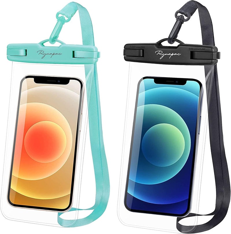 Rynapac IPX8 Waterproof Phone Pouch - 8.5in, 2 Pack Waterproof Phone Case for iPhone 17 16 15 Pro Max, Galaxy S26 S25 Ultra, Cellphone Dry Bag with Lanyard for Beach Vacation Travel Cruise Essentials - Image 1