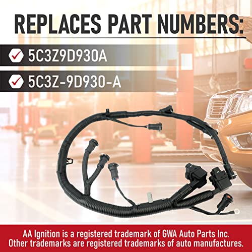 AA Ignition FICM Engine Fuel Injector Complete Wire Harness - Replaces Part 5C3Z9D930A, 5C3Z-9D930-A - Compatible with Ford Vehicles F250 F350 F450 F550 - Powerstroke 6.0L Diesel - 2003-2007 - Image 3