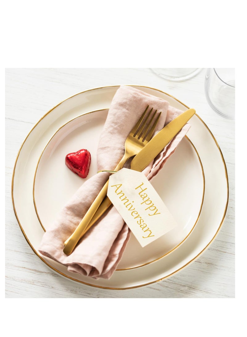 SOLARAE Napkin Rings, Metal Serviette Ring Set of 12,  Napkin Rings for Table Decor, Anniversary, Celebrations, Wedding, Birthday Thanksgiving Table  Rings for Dinning Table Parties Everyday - Image 2