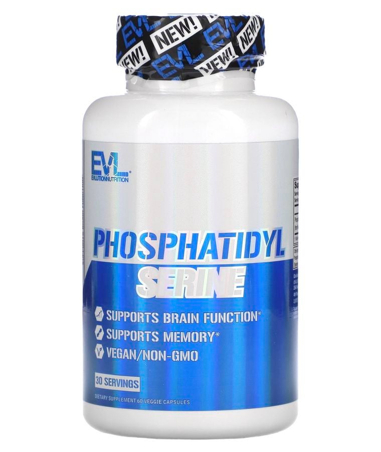 EVLUTION NUTRITION Phosphatidyl Serine 60 Veggie Capsules (150 mg per Capsule)