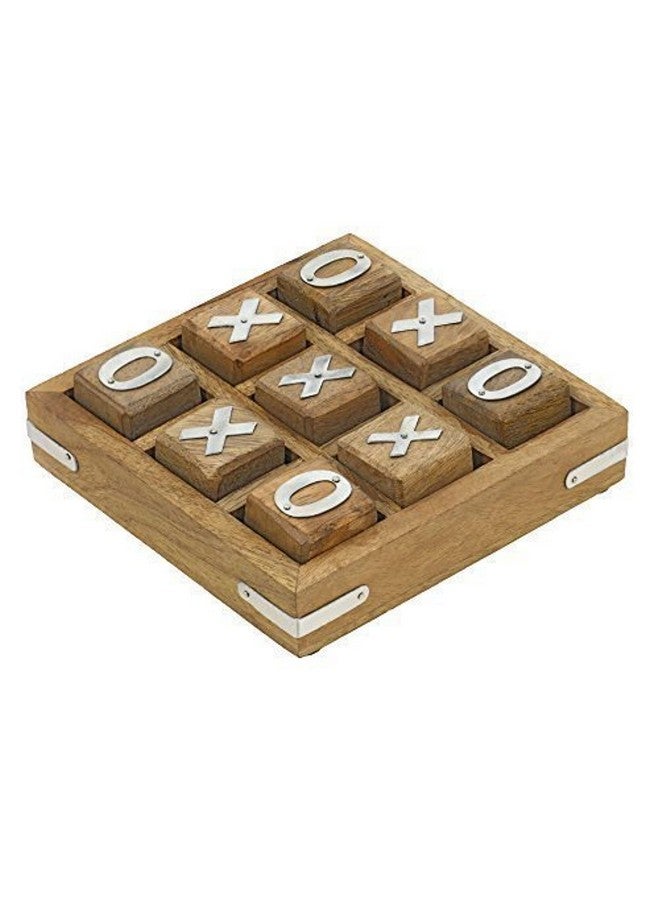 ITOS365 Wooden Tic Tac Toe Noughts And Crosses Game Unique Handmade Quality Wood Family Board Games - Image 1