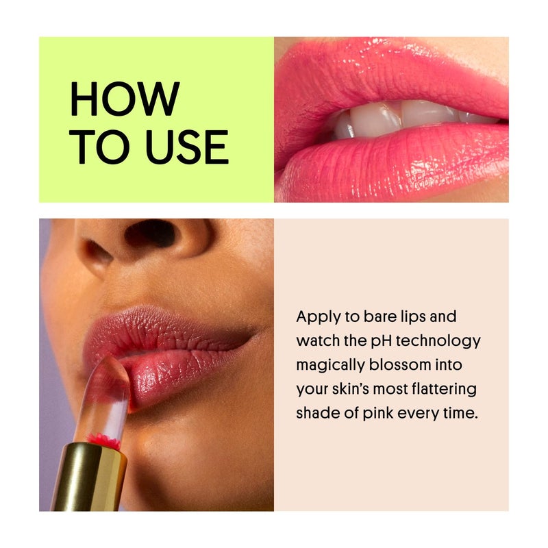 Winky Lux Flower Balm, pH Lip Balm, Color Changing Lipstick and Tinted, Vegan & Cruelty Free Lip Balm, Hydrate & Plump, Sheer Pink Lipstick, Blue Flower with Vanilla Scent - Image 5