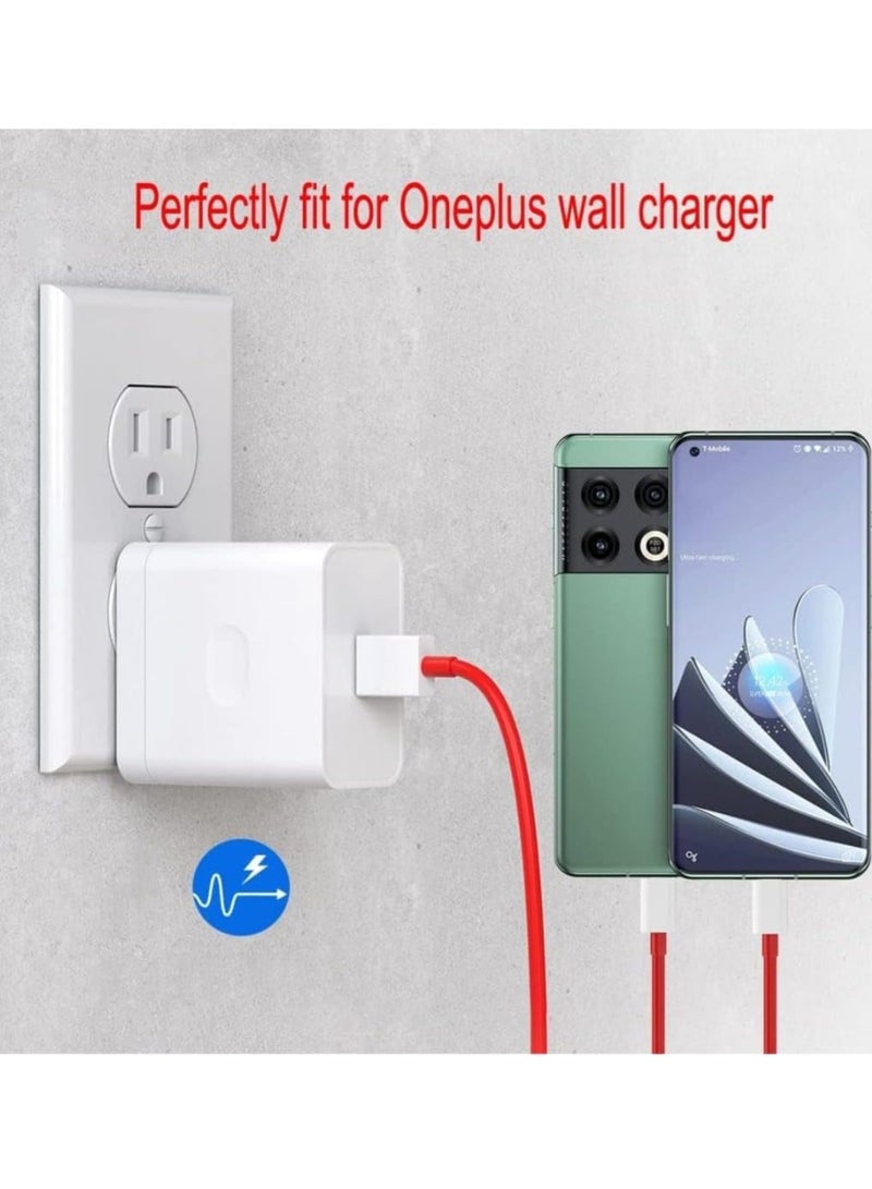 "Ultra-Fast USB Type-C Charging Cable – Compatible with OnePlus 11, 10T, 9RT, 8T, and More (Bold Red)"