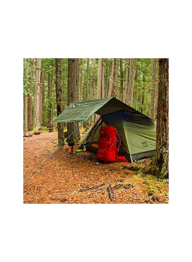 The Bros Tarp Canvas,Heavy Duty Waterproof for Outdoors, Truck, Water Resistant, UV Resistant Tarpaulin Cover for Car Boat Camping Firewood Woodpile(6.6 x 4.9 Feet)  - Image 5