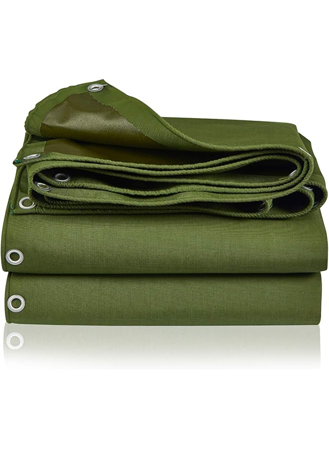 The Bros Tarp Canvas,Heavy Duty Waterproof for Outdoors, Truck, Water Resistant, UV Resistant Tarpaulin Cover for Car Boat Camping Firewood Woodpile(6.6 x 4.9 Feet)  - Image 1
