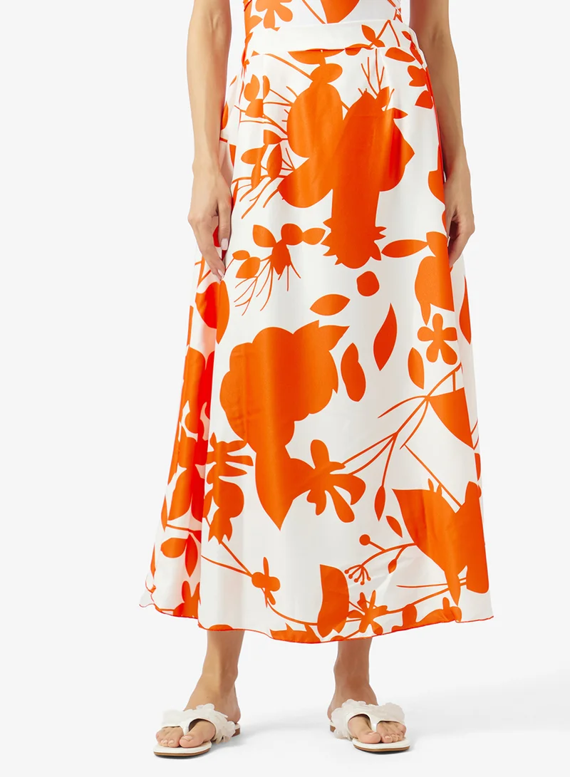Ella  Ruffled Shoulder Swimsuit With Skirt for Women | Best Price UAE