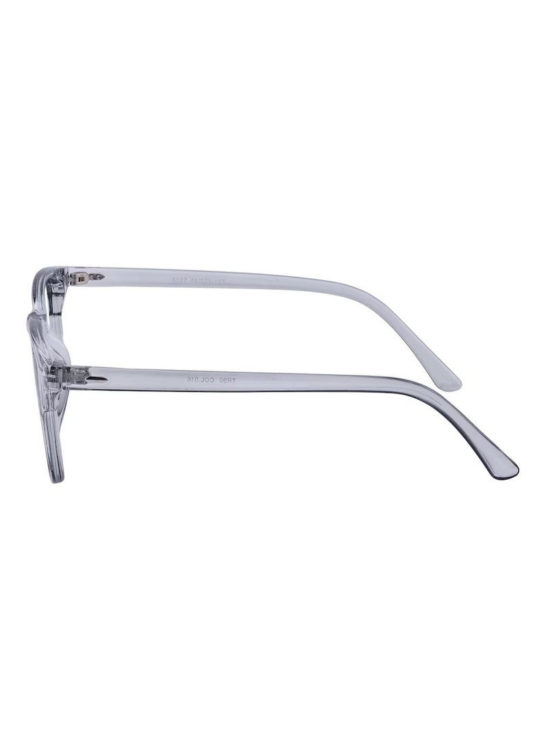 POLITE Square Transparent Full Rim Eyeglasses Frame For Unisex- Clear Grey - Image 4