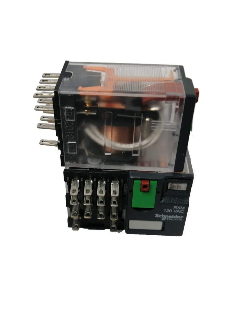 Schneider Electric Schneider Electric 14 Pin 6A Zelio Miniature Plug-in Relay, 120VAC Coil Voltage, RXM4AB1F7 (Pack of 3)  - Image 2
