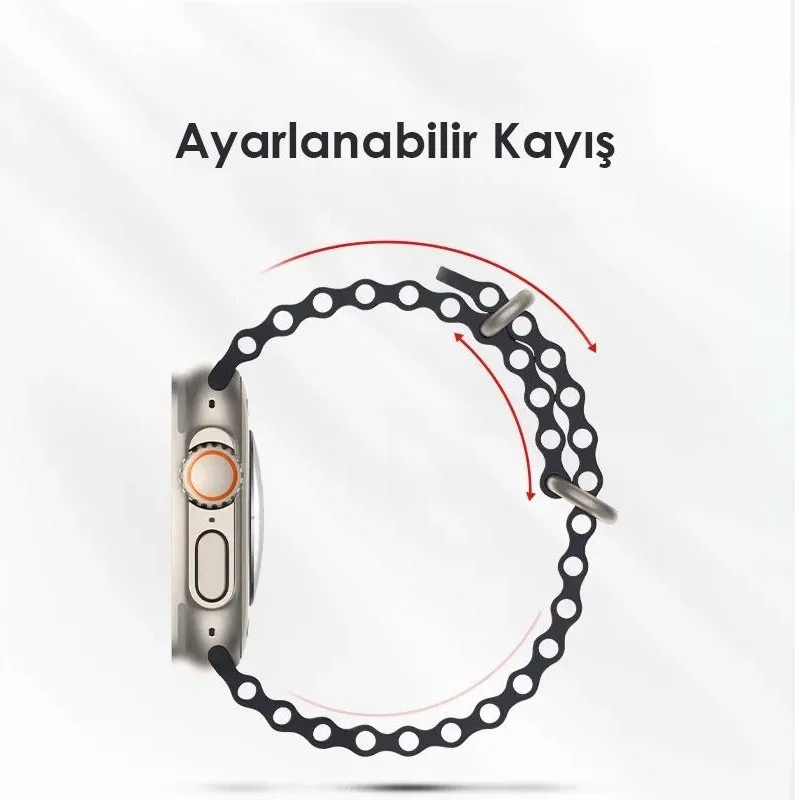 Polhammobile Polham 38MM Marine Loop Silicone Band Compatible with Apple Watch 1-2-3, Ultra Light and Comfortable Strap