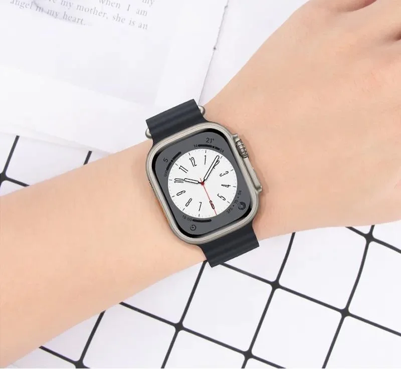 Polhammobile Polham 38MM Marine Loop Silicone Band Compatible with Apple Watch 1-2-3, Ultra Light and Comfortable Strap