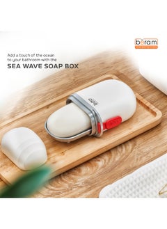 Beram Sea Wave Travel Soap Case, Portable Soap Box, Compact Bathroom Container, Double Layer Leak-Proof Container, Efficient Soap Dish, Bar Soap Holder for Traveling, Camping, Vacation  - Image 2