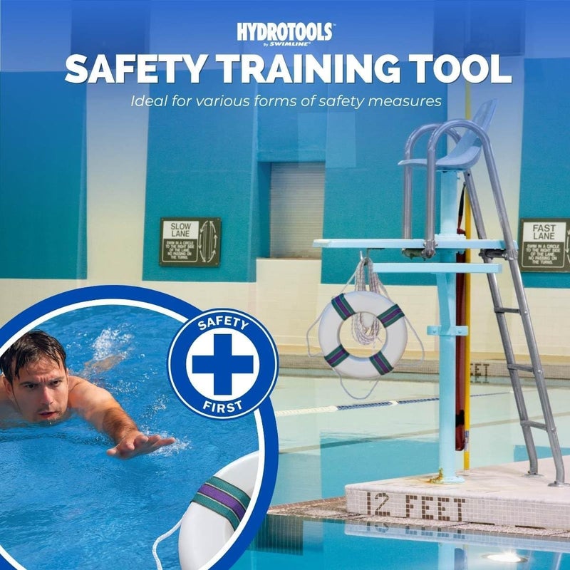 Swimline Hydrotools Foam Ring Pool Buoy - 18'' Diameter Life Preserver with Grab Rope for Swimming and Water Activities - Image 3