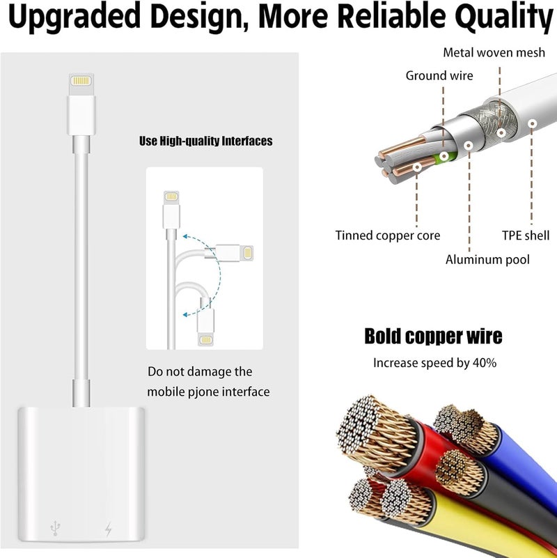 Applicable to iPhone OTG adapter cable, mobile phone USB3.0 to Lightning converter U disk, microphone 2-in-1 - Image 5