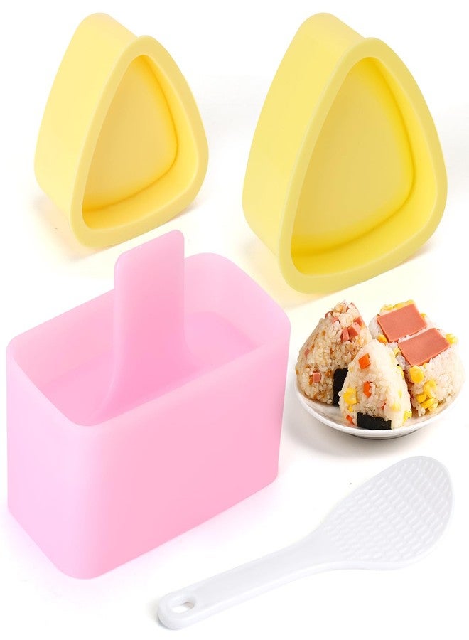 Serqd 3 Pack Onigiri Sushi Maker Mold kit， Classic Triangle Rice Musubi Press Mold for Kid Lunch Bento, Home DIY - Image 1