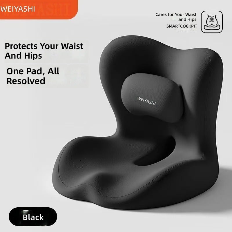 Ergonomic Office Chair Cushion, Breathable Lumbar & Back Support Pillow, Posture Corrector Seat Pad For Long Sitting, Waist Protector