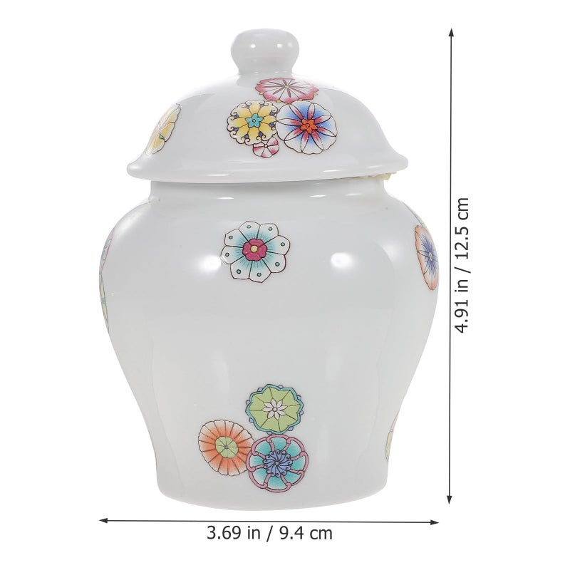 White Porcelain Ceramic Tea Canister Airtight Storage Jar For Loose Leaf Tea Kitchen Decorative Home - Image 3
