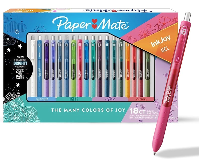 Paper Mate InkJoy Gel Pens, 0.7mm Medium Point, 18 Colors - Image 1