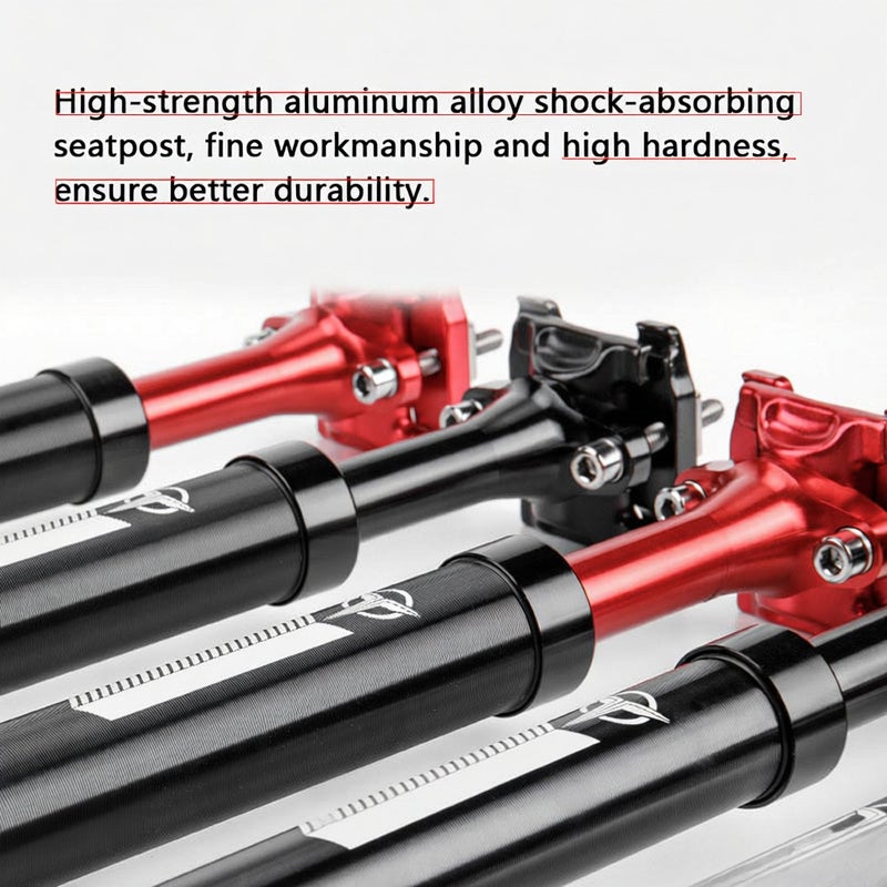 GEWAGE Bike Adjustable Seatpost Bicycle Shock Absorber Damper Post Aluminum Alloy Seat Post 27.2x400mm for Mountain Bike Road Bike - Image 5