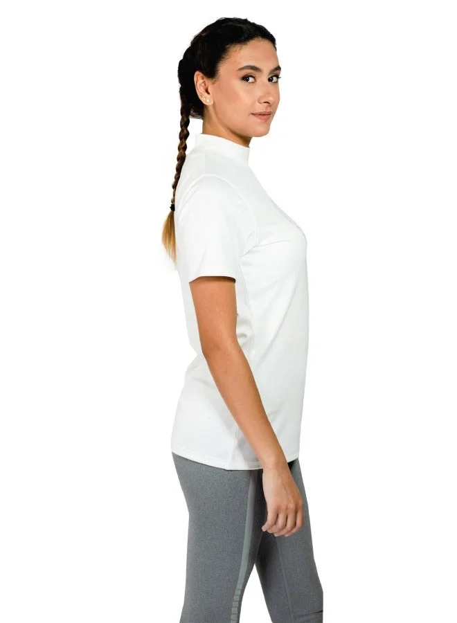 ZAECY White Women's Mock Neck Top for Women | Best Price UAE
