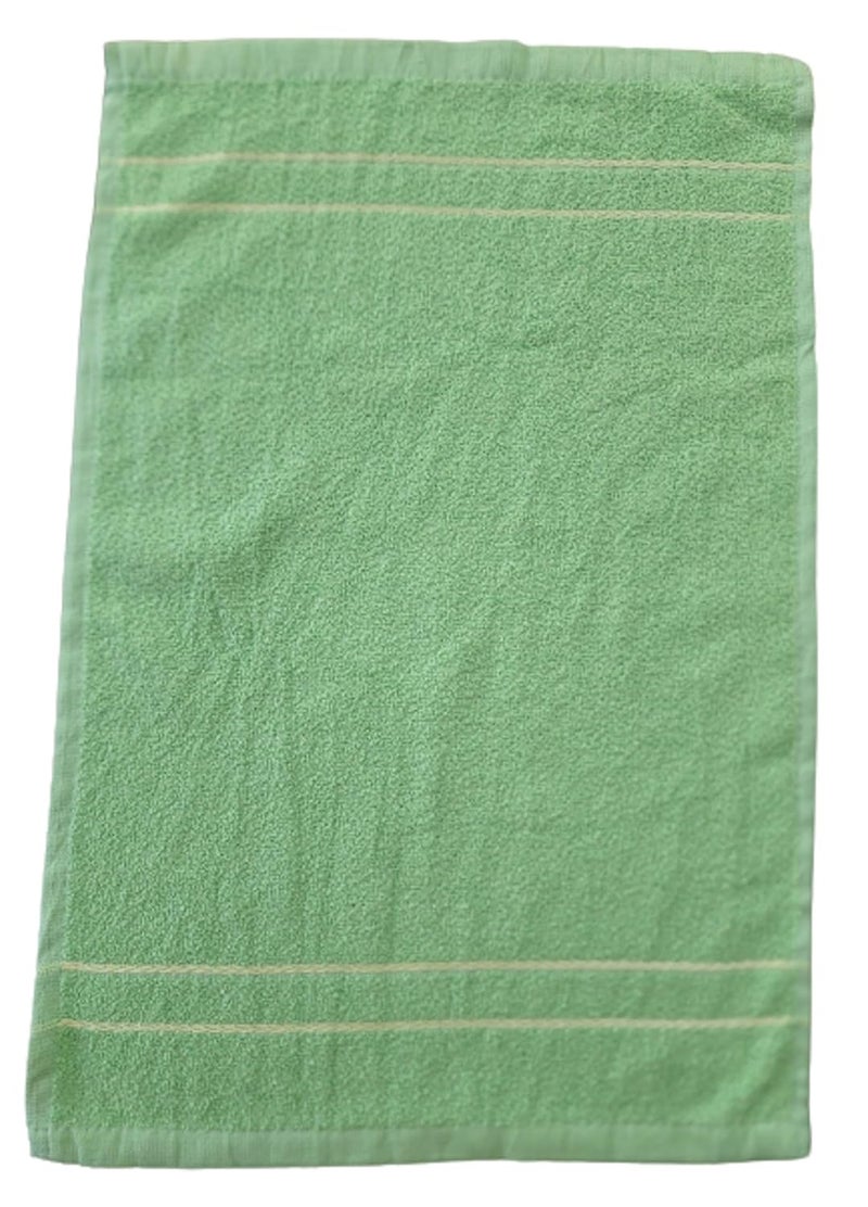 ManavRachit Microfiber Hand Towel 340 GSM for Men Women Hair Face Care Daily Use 14 in x 21 in Towels for Bath Super Absorbent Soft Comfortable Quick Dry Green Solid - Image 1