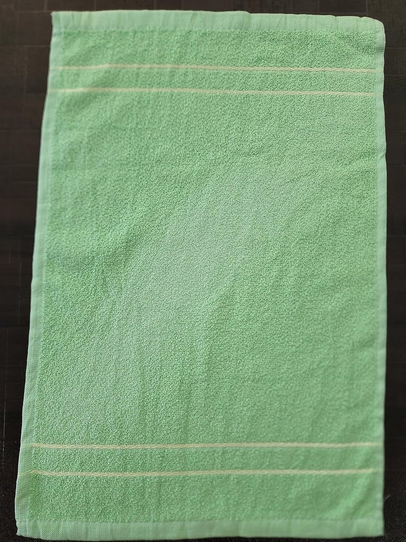 ManavRachit Microfiber Hand Towel 340 GSM for Men Women Hair Face Care Daily Use 14 in x 21 in Towels for Bath Super Absorbent Soft Comfortable Quick Dry Green Solid - Image 2