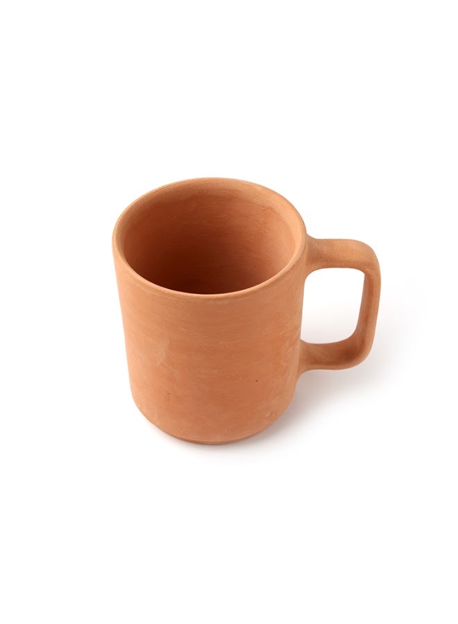ارك كوب آرك المصنوع يدويًا من طين التيراكوتا (٣٥٠ مل) | كوب فخاري طبيعي للشاي والقهوة والمشروبات العشبية | خالٍ من المواد الكيميائية، صديق للبيئة، يُحسّن المذاق - Image 1