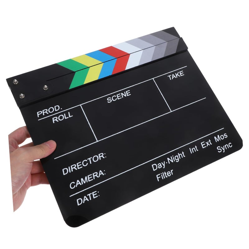 White Professional Acrylic Movie Clapperboard Filmmaking Scene Documentation Photography Studio Prop - Image 5
