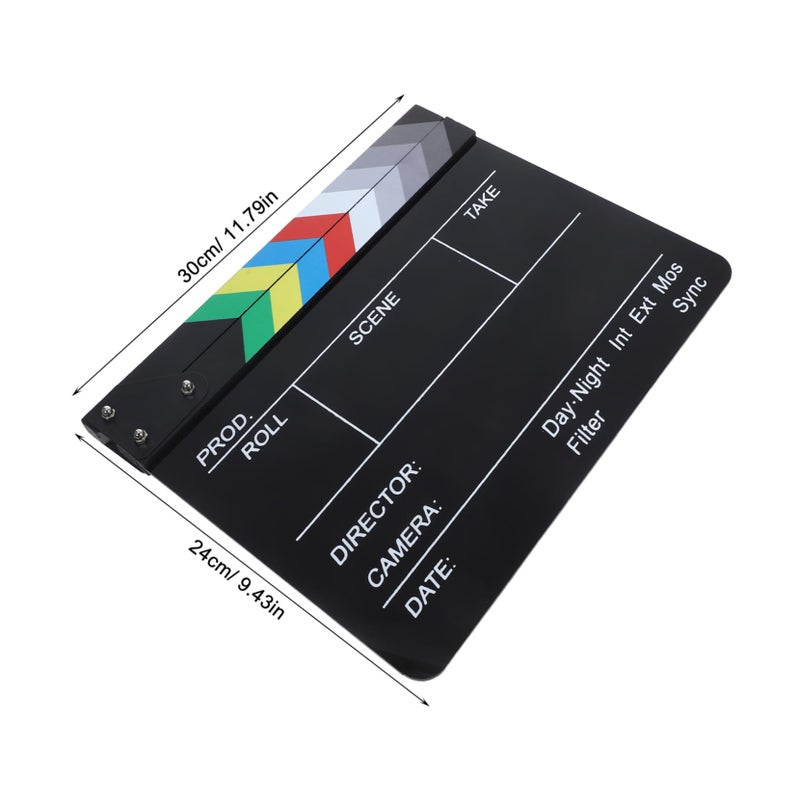 White Professional Acrylic Movie Clapperboard Filmmaking Scene Documentation Photography Studio Prop - Image 3