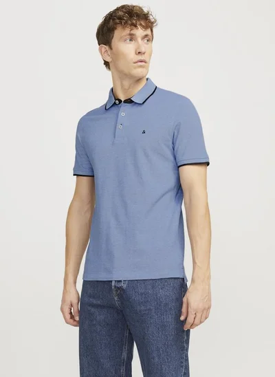 JACK & JONES Jjepaulos Logo Print Polo Shirt